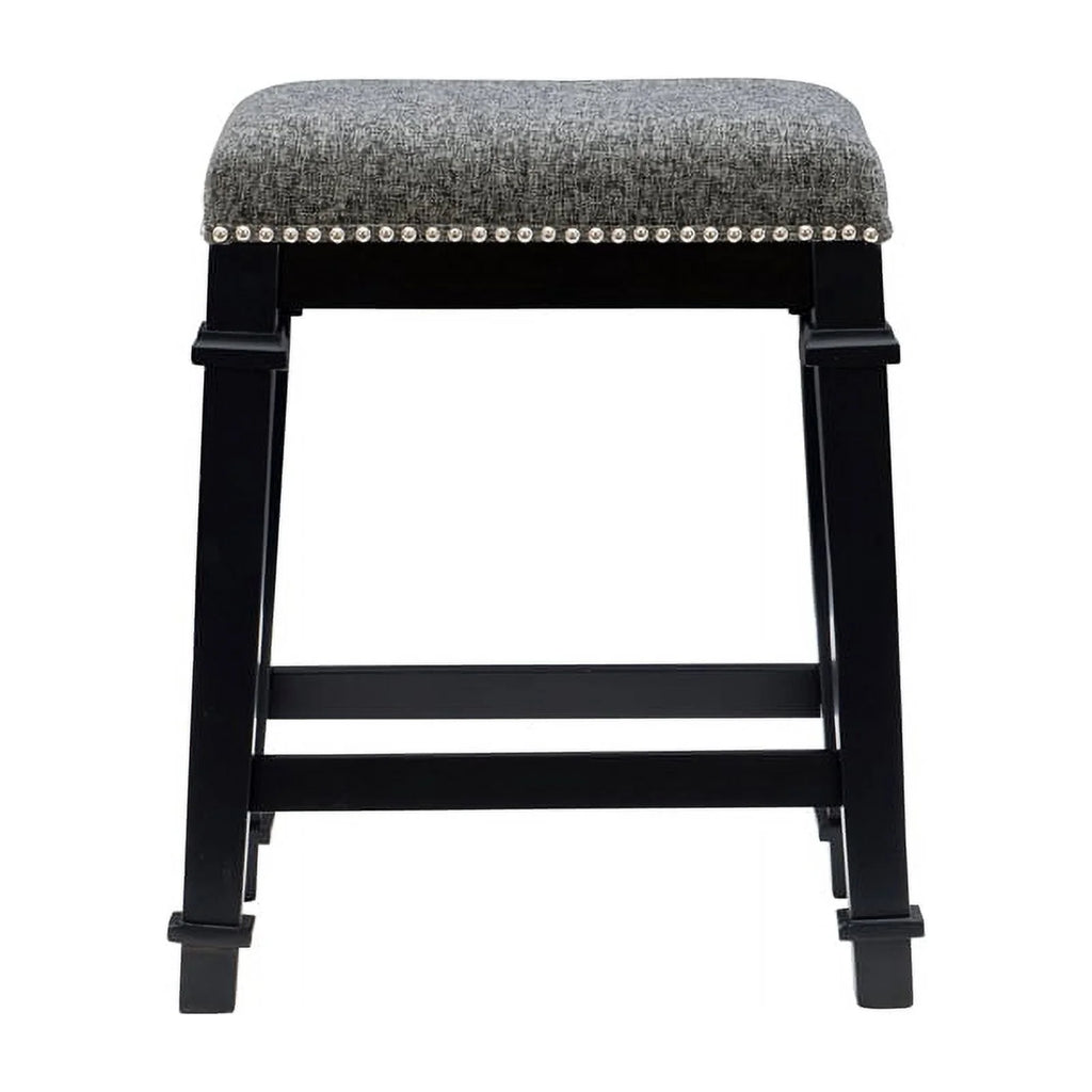 Black Wood Backless Counter Stool P38852