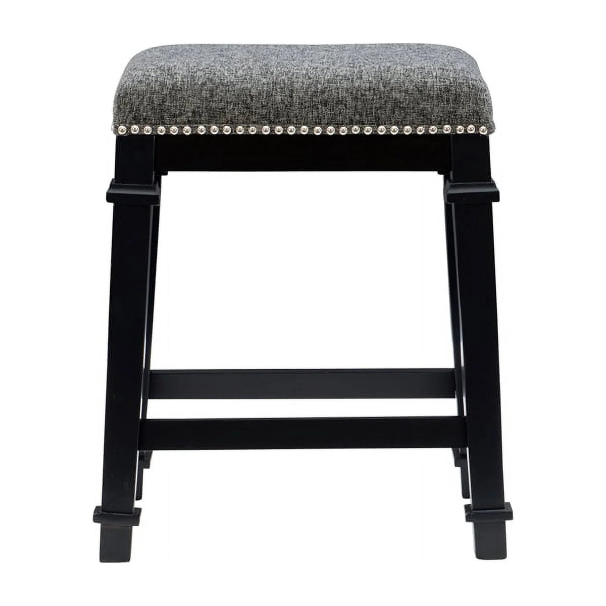 Black Wood Backless Counter Stool P38852