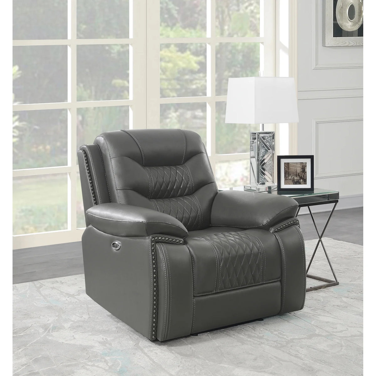 Charcoal Power Recliner D70126
