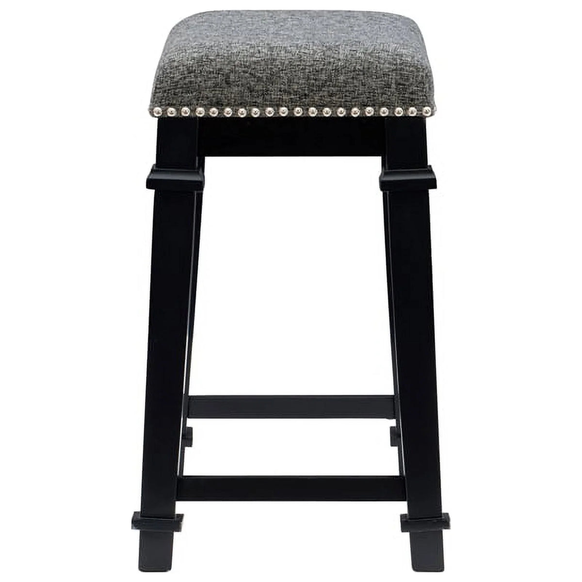 Black Wood Backless Counter Stool P38852