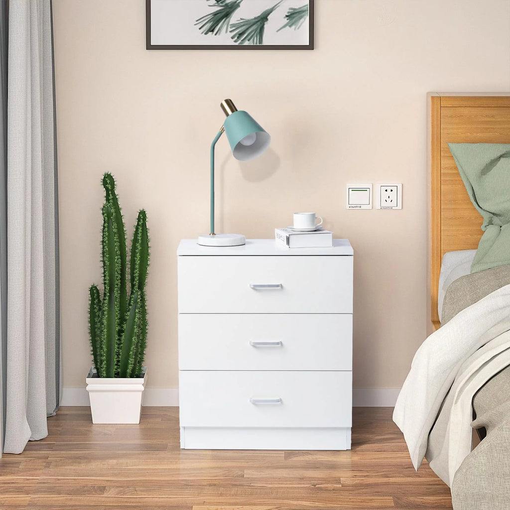 Set of 2 White 3 Drawer Dresser I562744