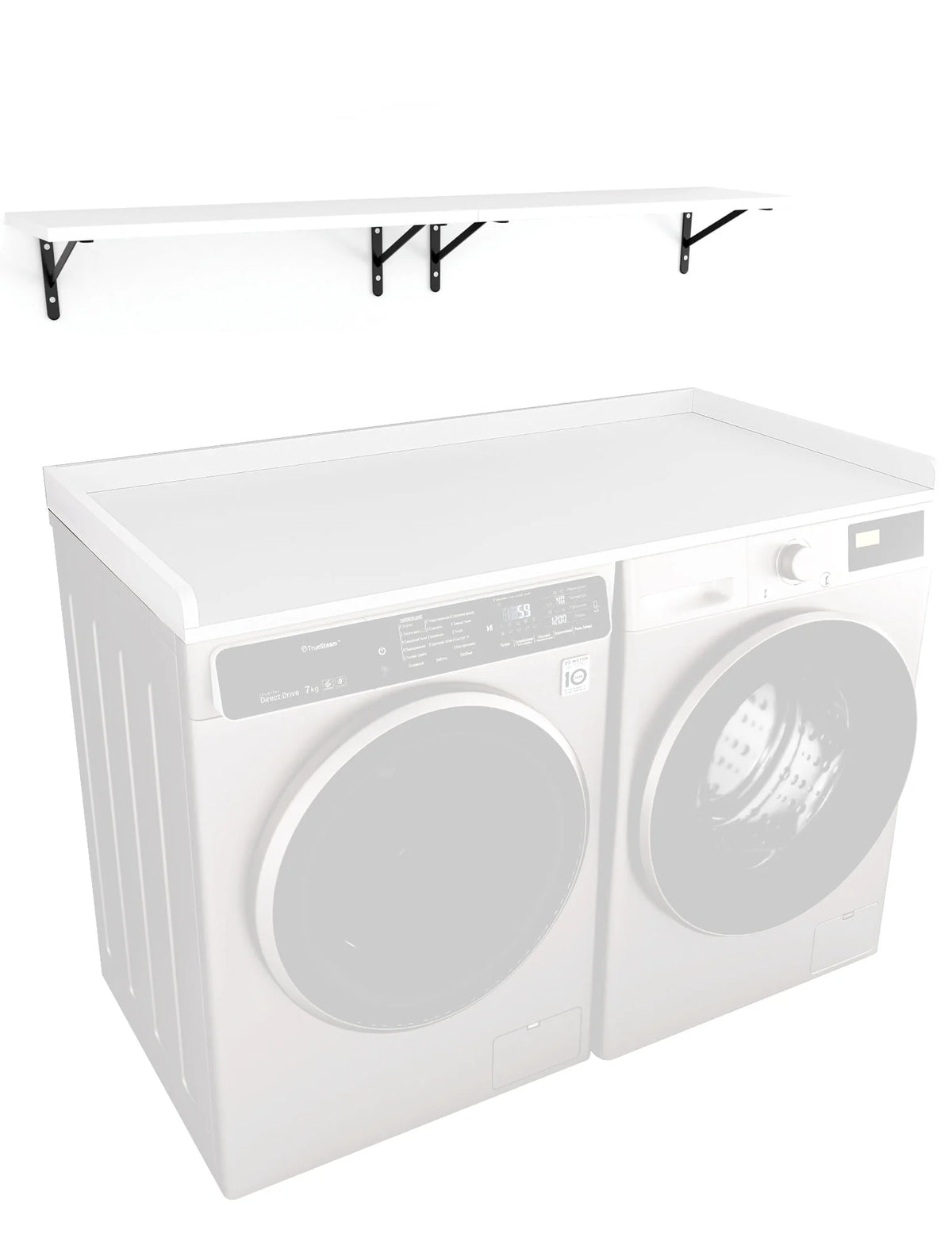 Washer Dryer Countertop with Edge Rails, 27.5 x 54 C450