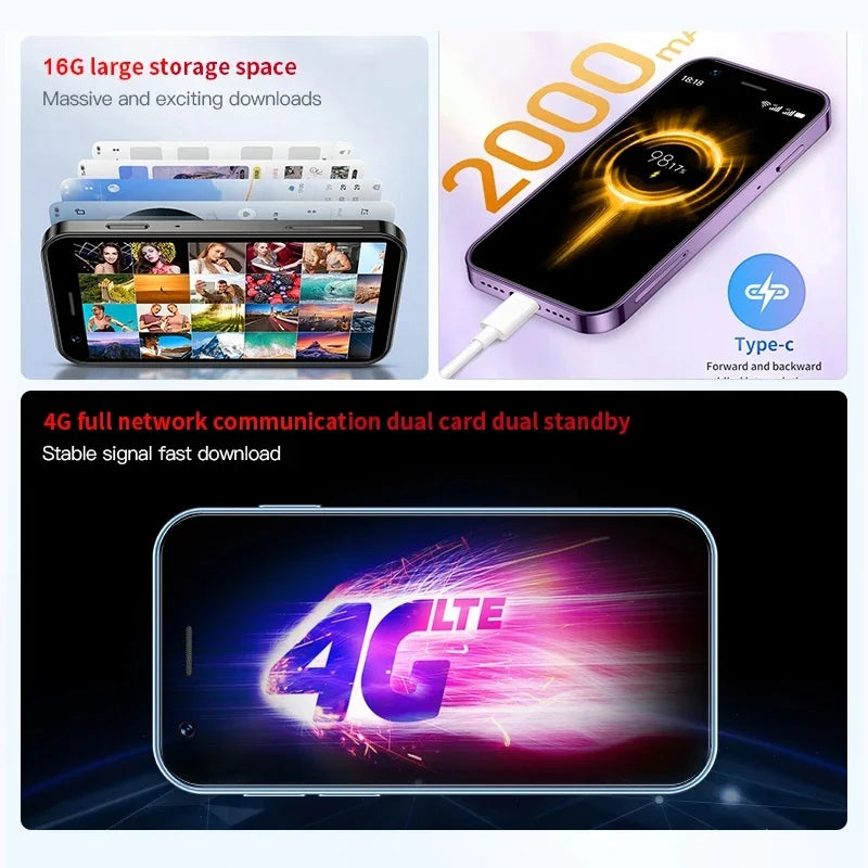 3Inch Quad Core 3GB+64GB 4G LTE Dual SIM Mini Smartphone W473
