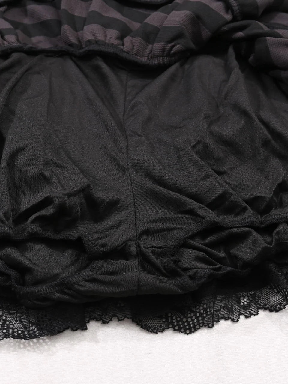 Lace-Up Cat Ear Hoodie & High-Waist Layered Skirt Set H28650