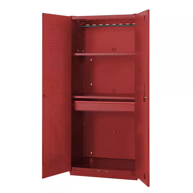 Heavy Duty 20-Gauge Steel Freestanding Garage Cabinet in Red I974