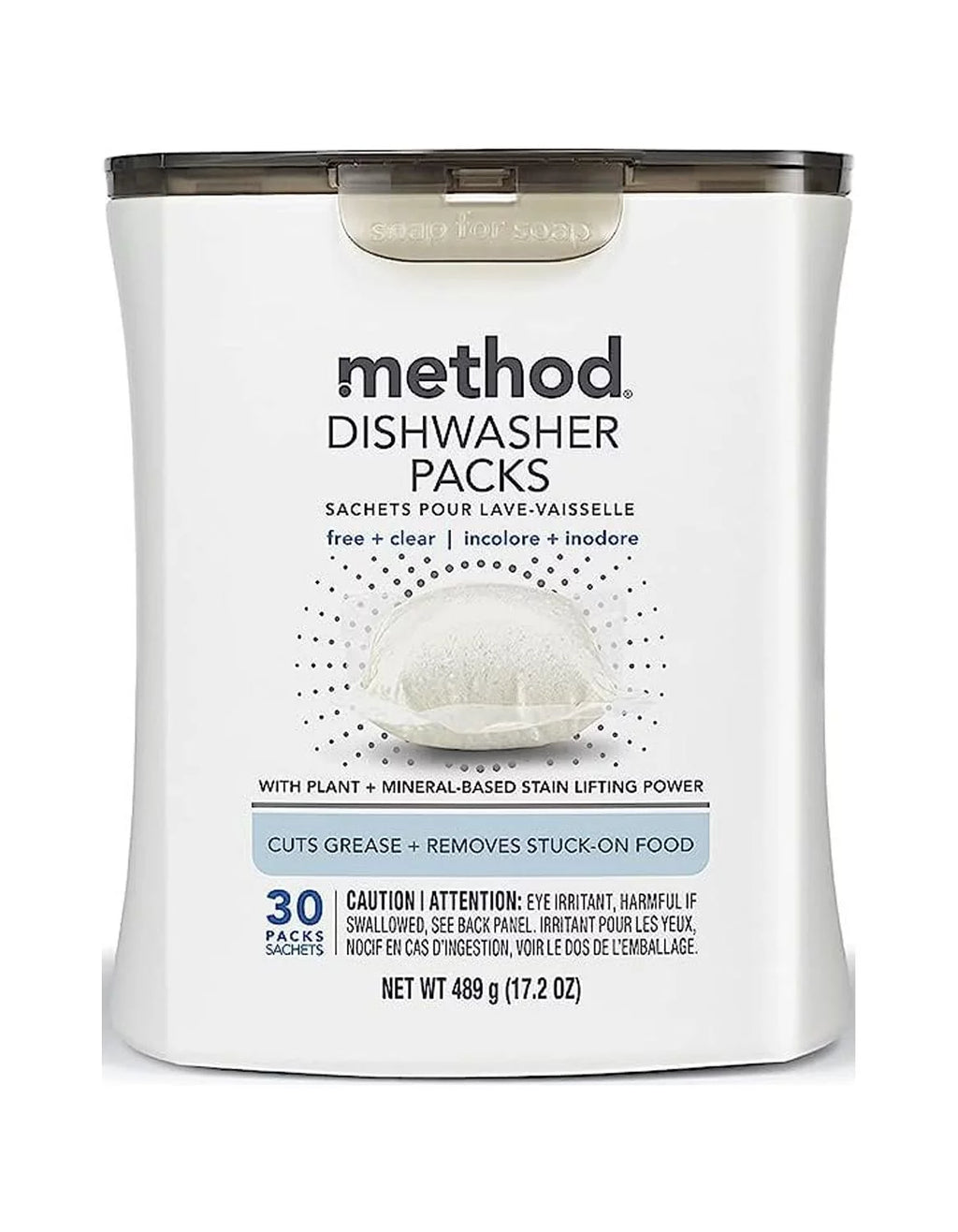 Free & Clear Dishwasher Detergent Pods 30 Pack 17.2 oz B48545