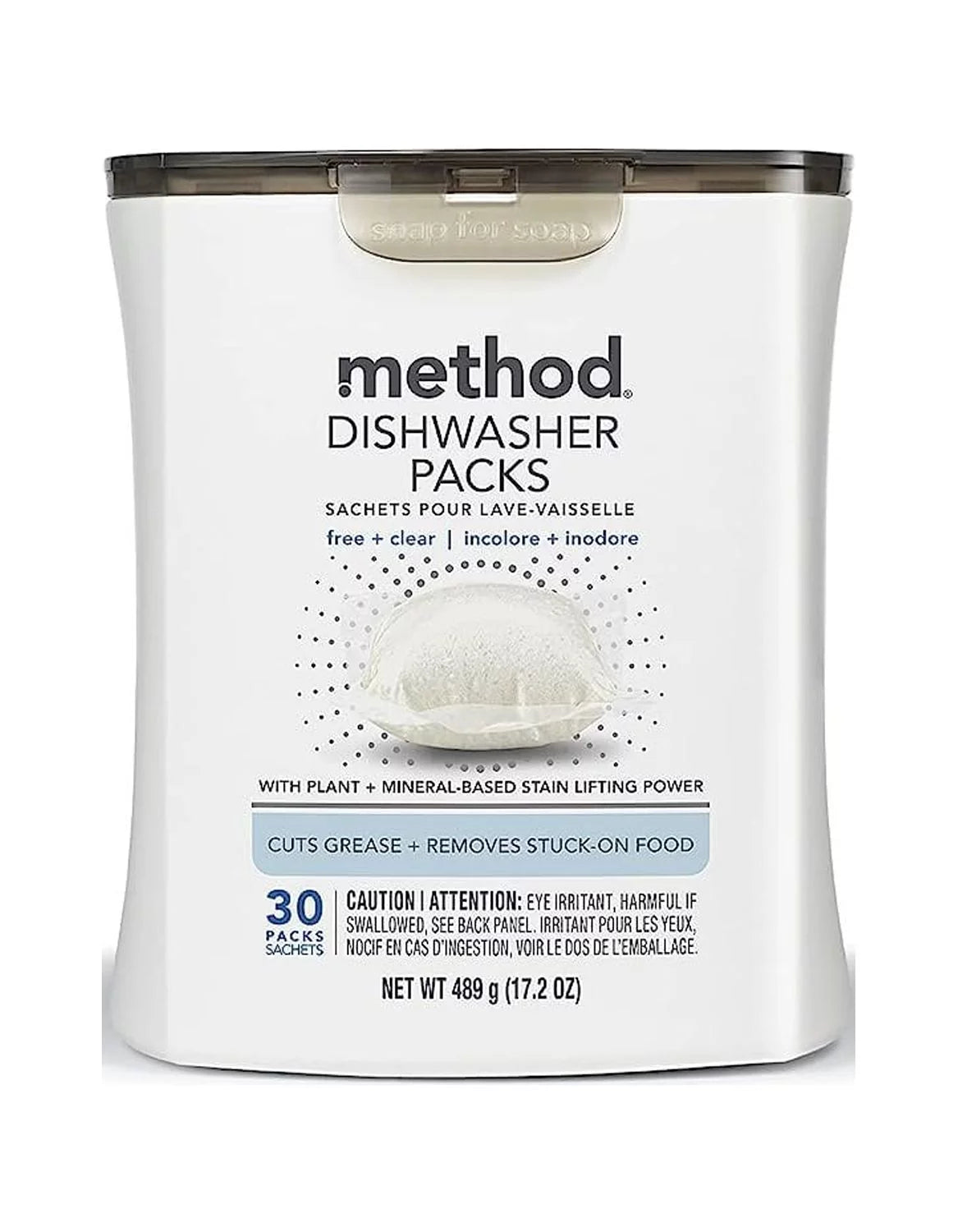 Free & Clear Dishwasher Detergent Pods 30 Pack 17.2 oz B48545