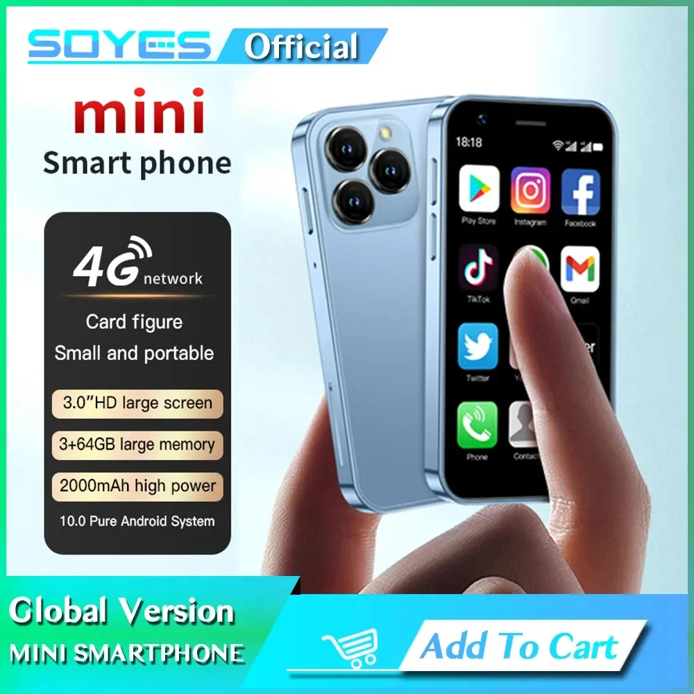 3Inch Quad Core 3GB+64GB 4G LTE Dual SIM Mini Smartphone W473