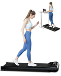 2 in 1 Under Desk Treadmill, 2.5HP Quiet Portable Treadmill with Remote Control, Black K312318