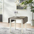 50 x 36 x 30 Walnut Antique White Dining Table P113094
