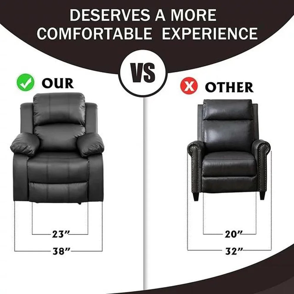 38" Leather Recliner Chair K61079