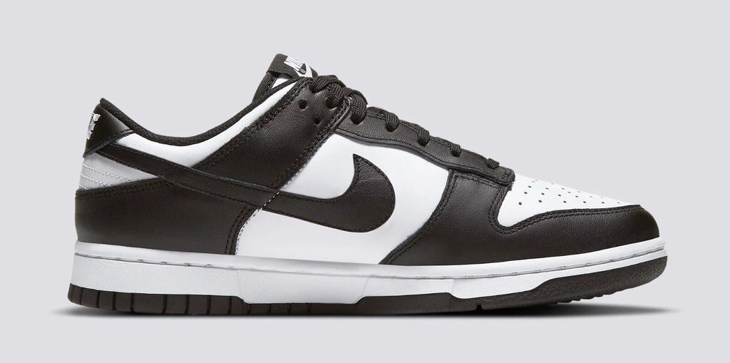 Black & White Leather Running Shoes W8062