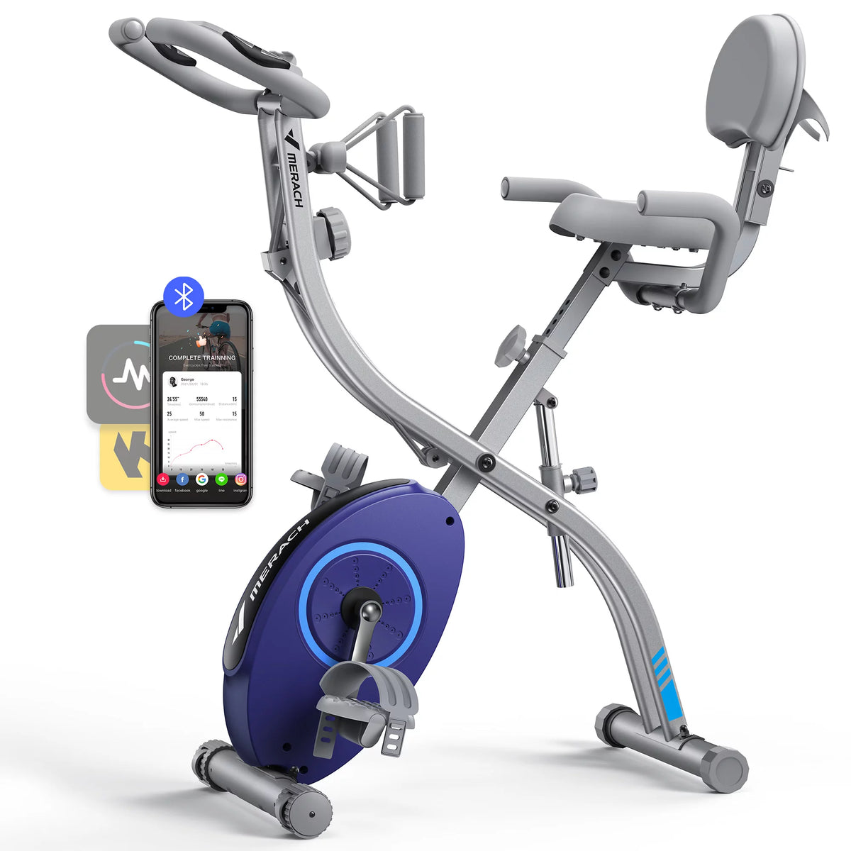 Folding Magnetic Upright Exercise Bike C48436