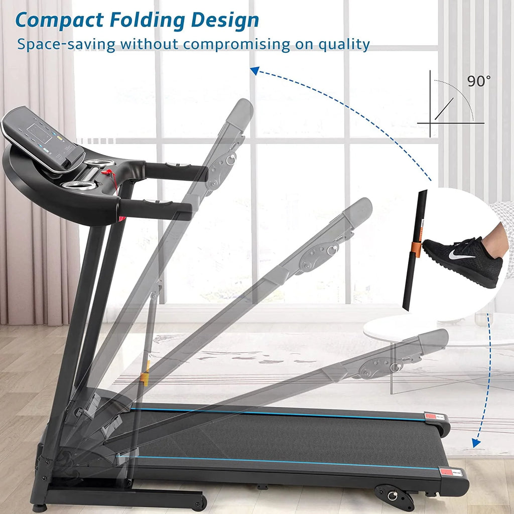 3.5HP Foldable Electric Treadmill with Incline Q230425