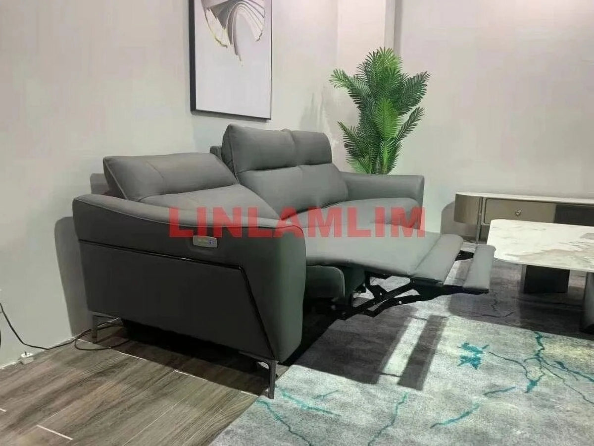 Genuine Leather Electric Reclining Sofa Set L8166