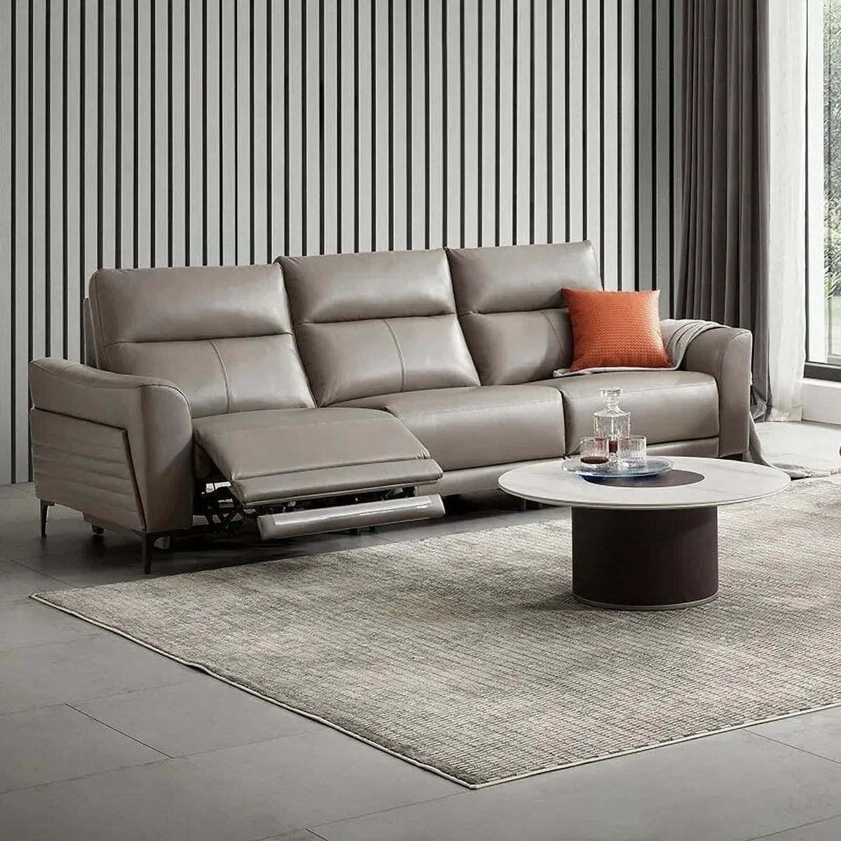 Genuine Leather Electric Reclining Sofa Set L8166