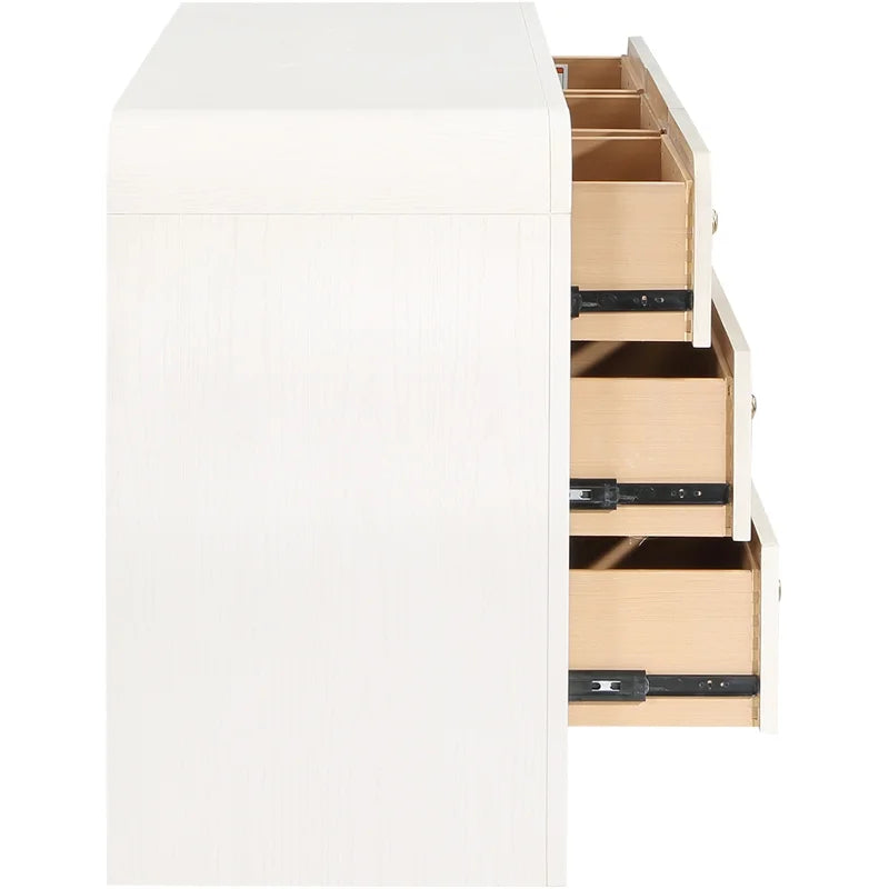 White Ash Wood and Natural Cane Dresser J340
