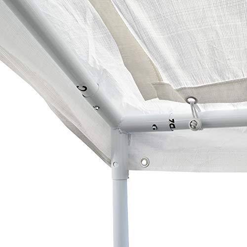 White Steel Carport V967121