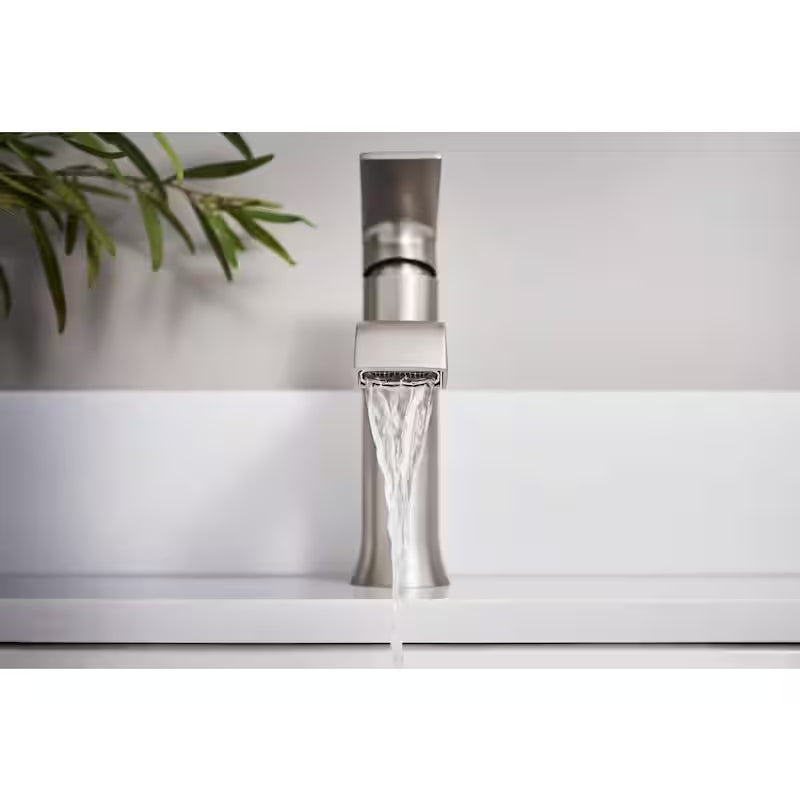 Single Handle Single Hole Bathroom Faucet Brushed Nickel Z458