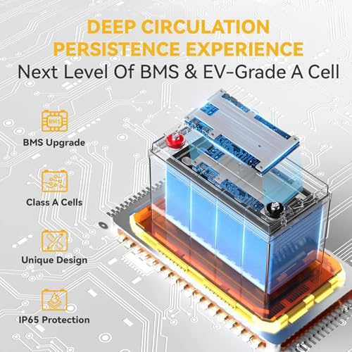 12.8V 50Ah LiFePO4 Battery with 50A BMS U542