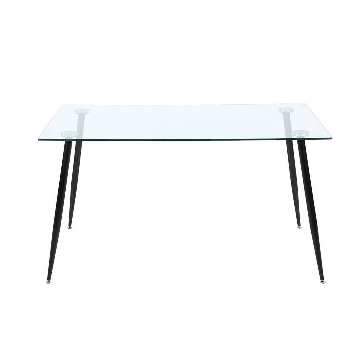 Contemporary Steel and Glass Dining Table U70173