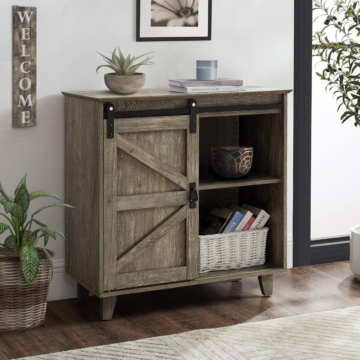 50 inch Sideboard Buffet with Sliding Barn Doors R17147