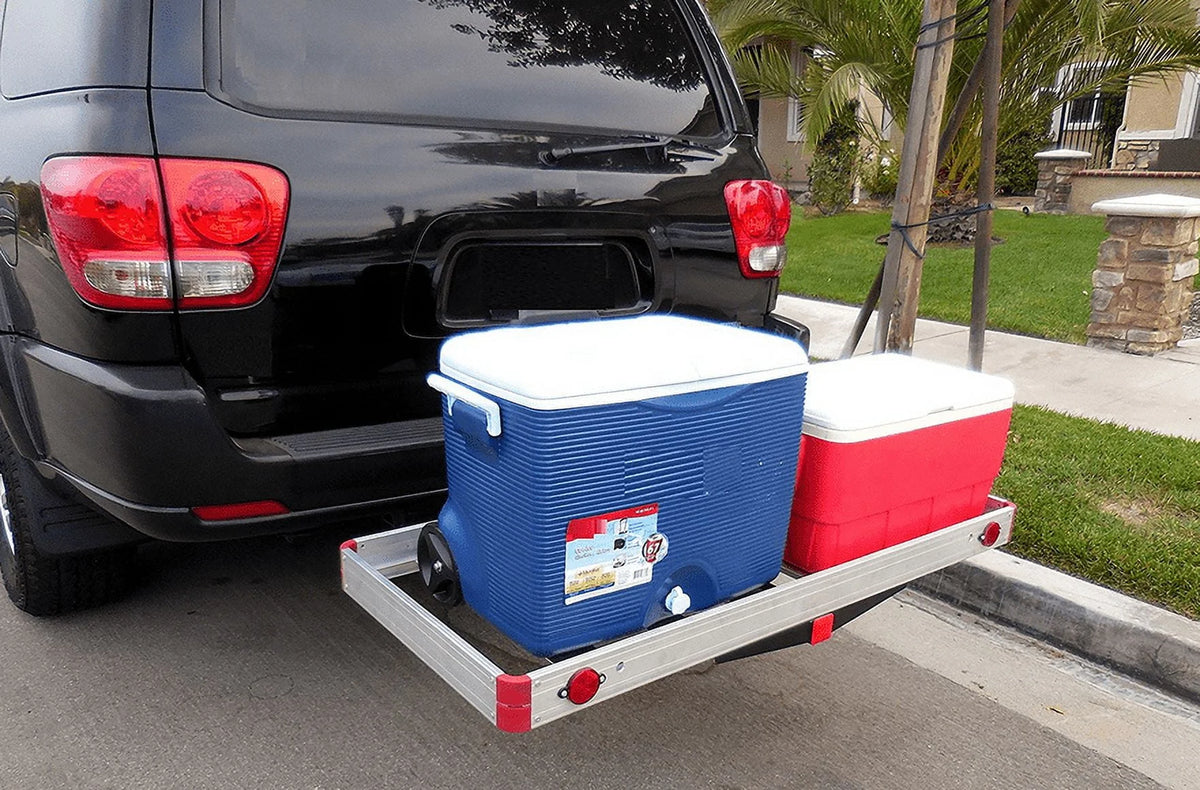 Aluminum Hitch Mount Cargo Carrier 500 lb Capacity T416838
