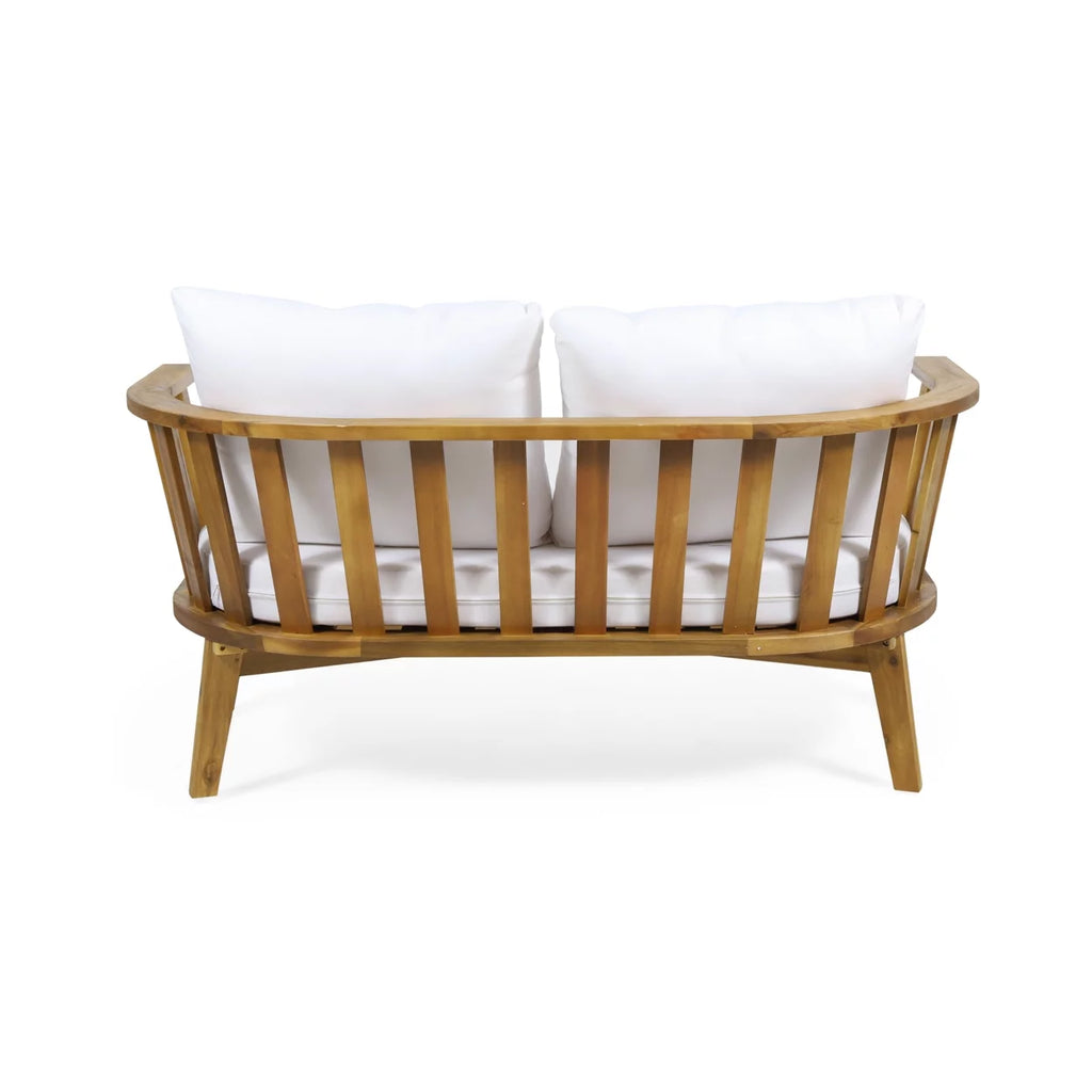Wooden Loveseat and Coffee Table Set U752