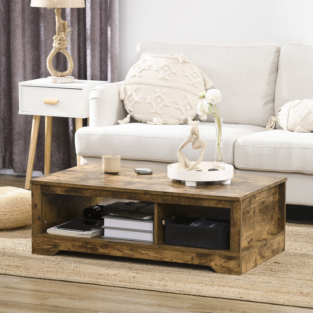 Vintage Rustic Storage Coffee Table Y3742