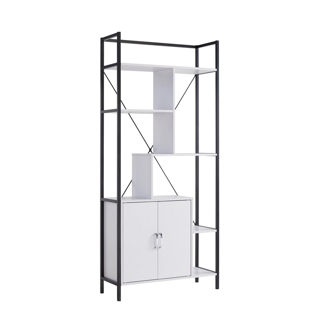 71 Inch White Display Cabinet with 7 Shelves V460