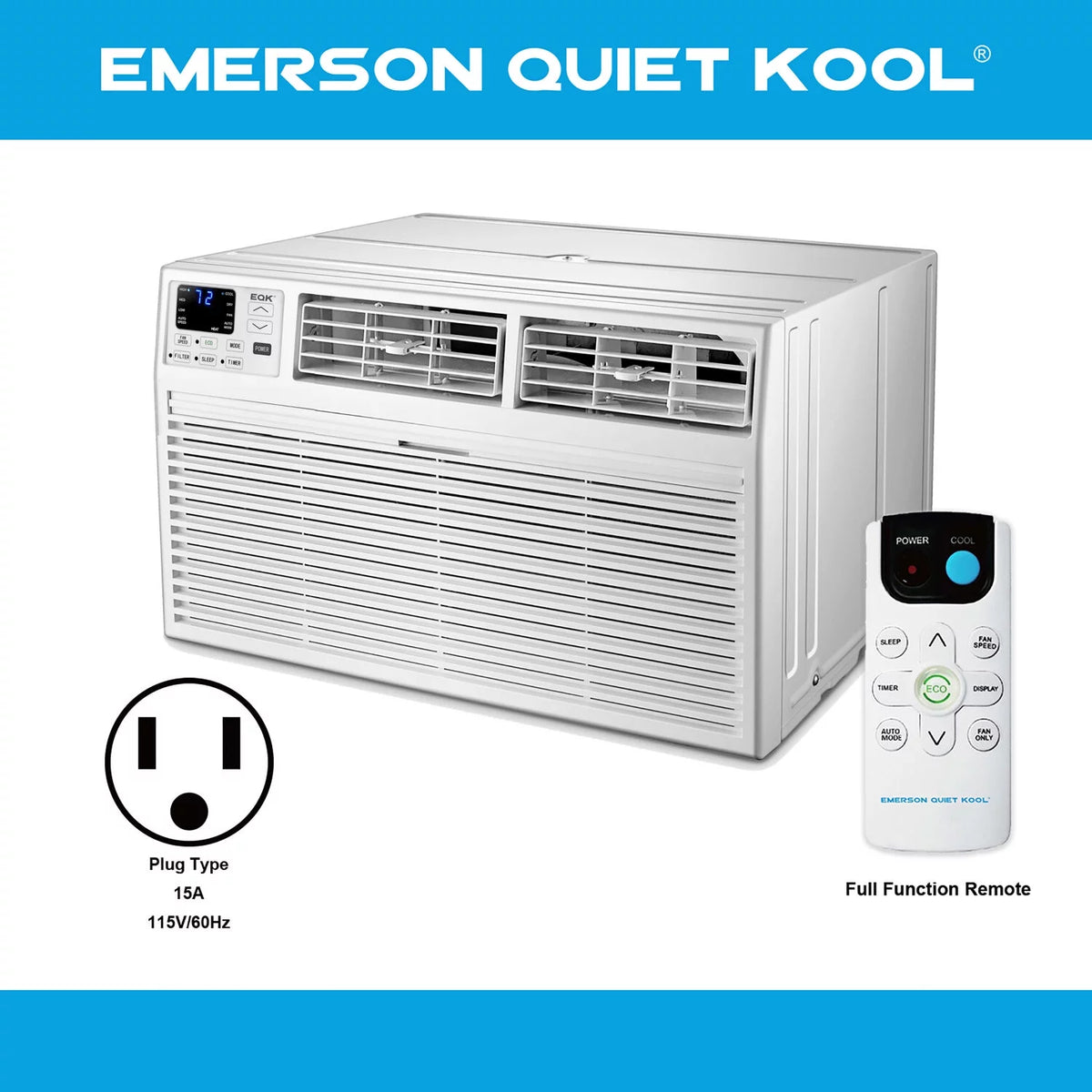8,000 BTU Through-the-Wall Air Conditioner with Remote, White C3345