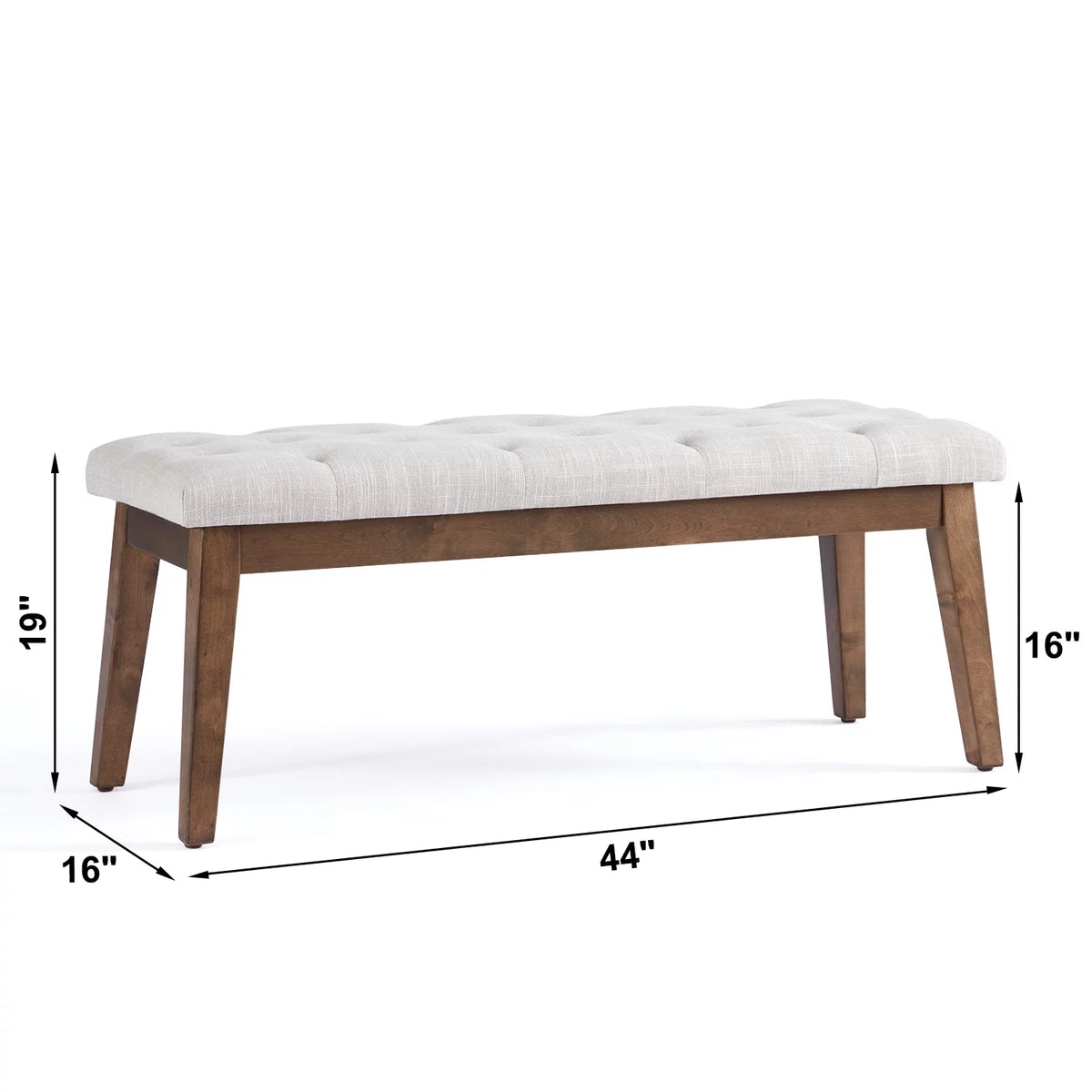 Beige Upholstered Bench W846379