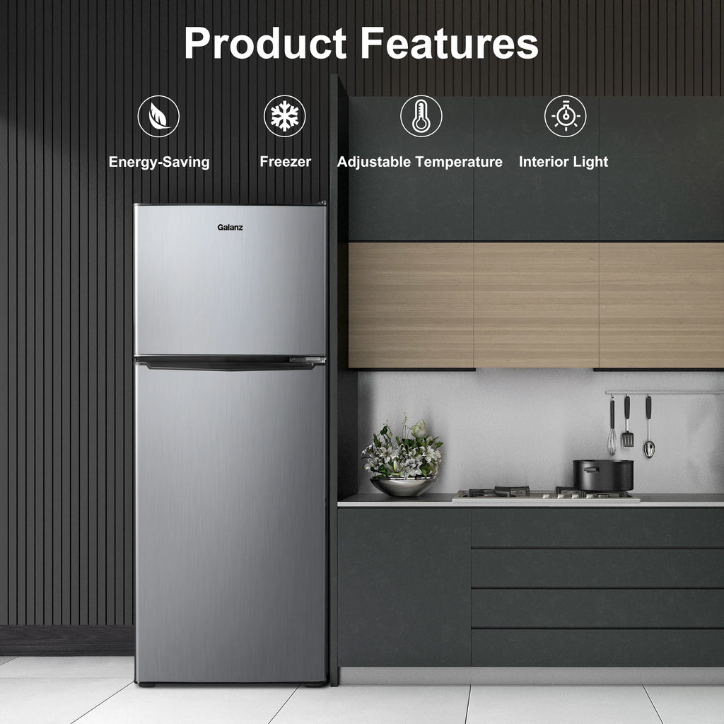4.6 Cu ft Two Door Mini Fridge with Freezer M7135