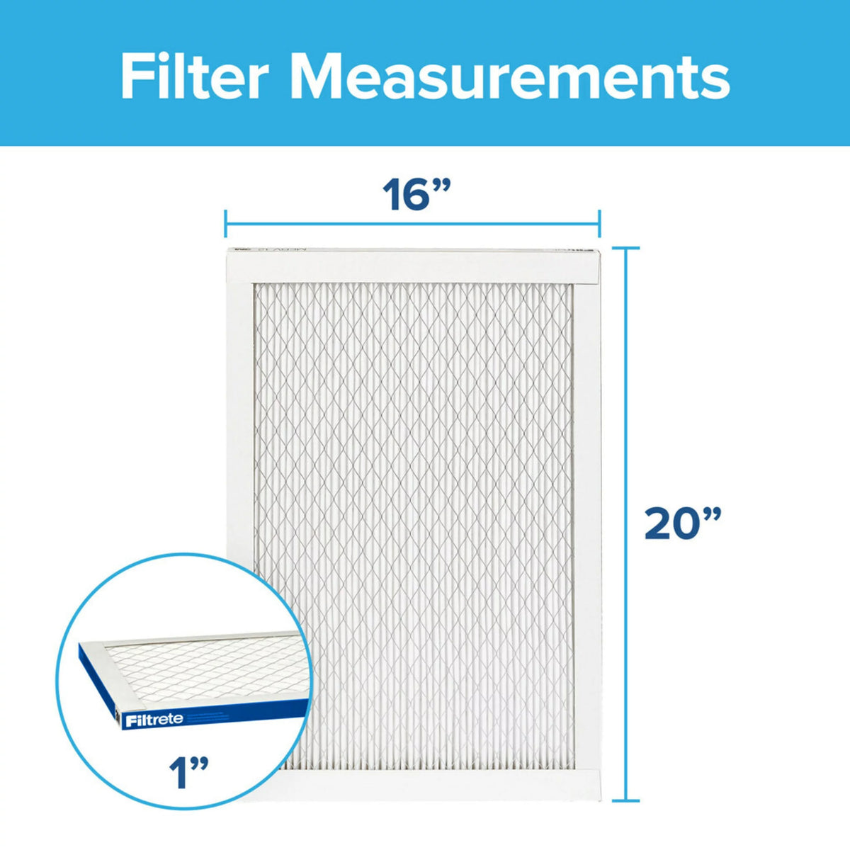 20x20x1 MERV 13 Air Filter, 4 Filters F16836