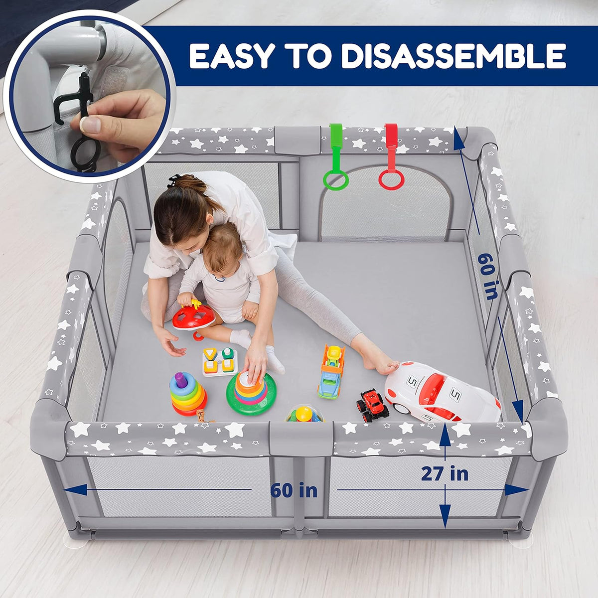 X-Large Foldable Portable Baby Playpen with Carry-Case U157085