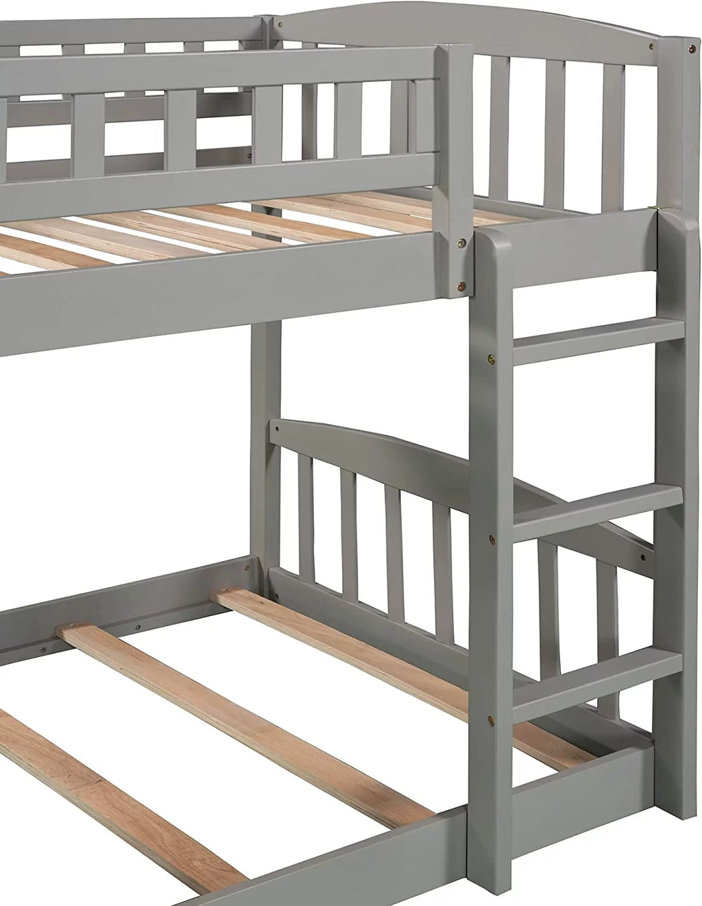 Wooden Bunk Bed with Slide and Guardrail Z9242