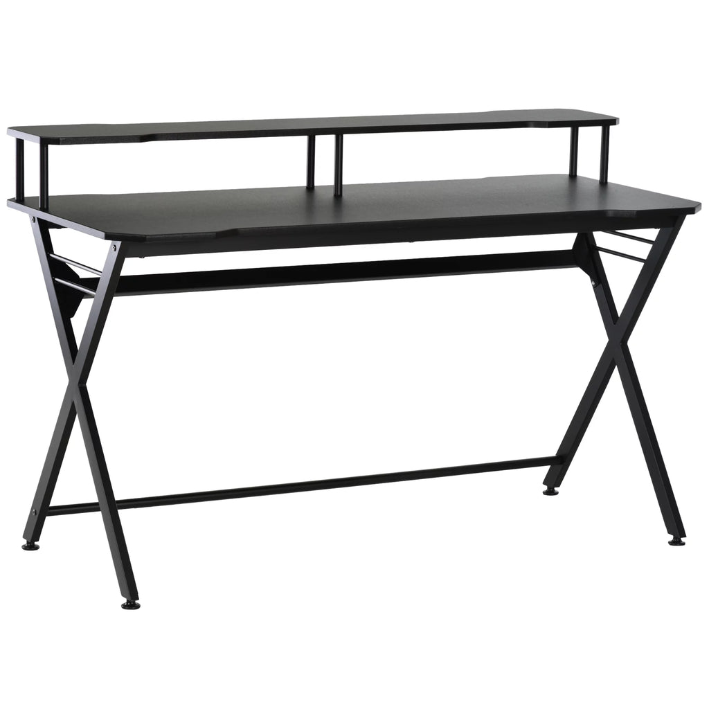 55 inch Black Gaming Desk with Monitor Stand A15651