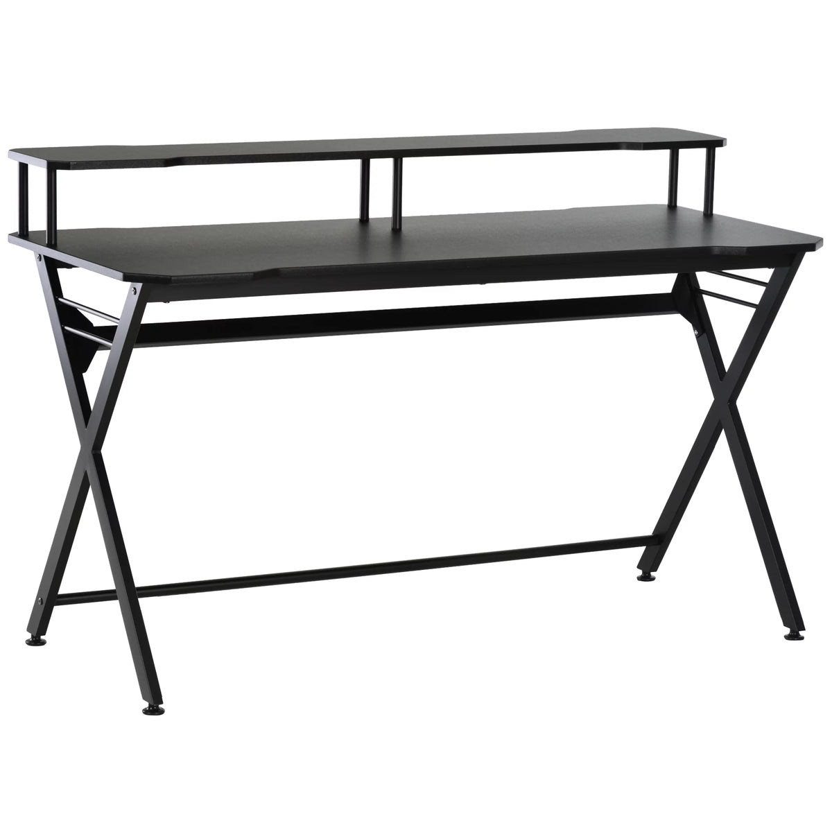 55 inch Black Gaming Desk with Monitor Stand A15651