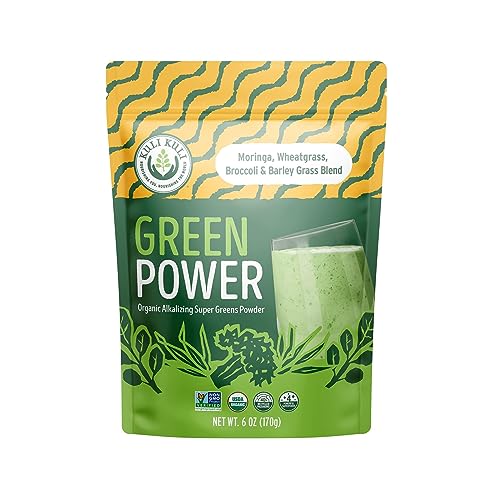 6 oz Organic Super Greens Powder Moringa Wheatgrass Broccoli Barley Grass Blend C826778