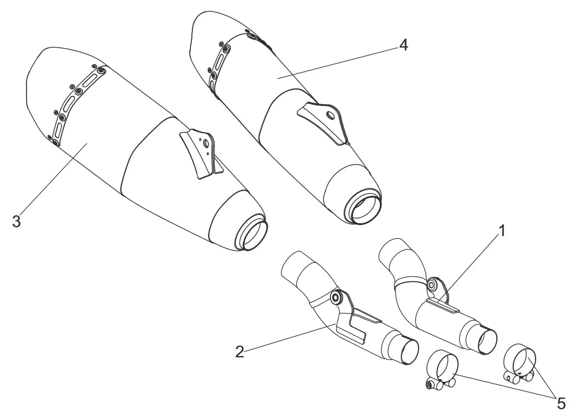 Exhaust Dual Slip-On Q3650