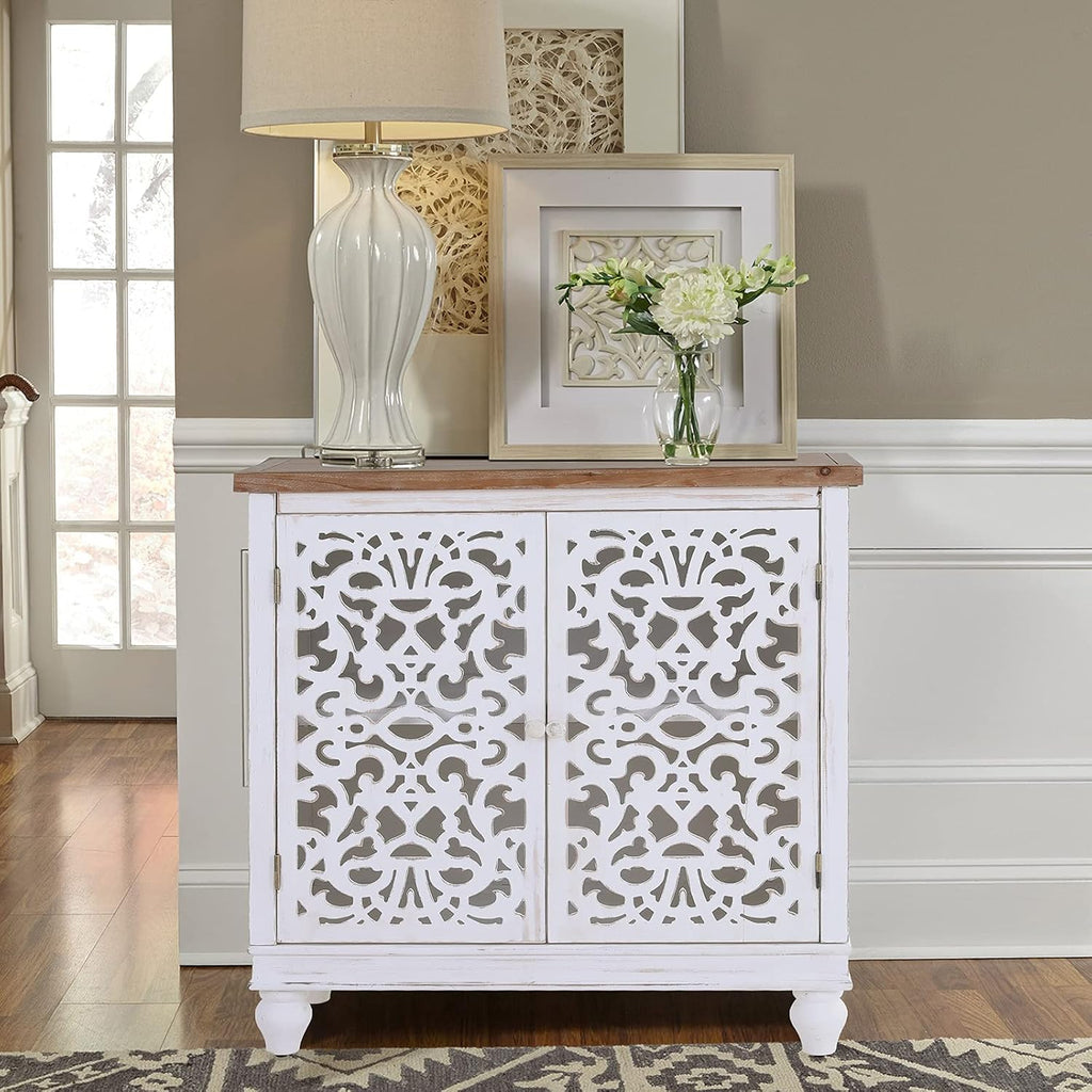 White Storage Cabinet with 2 Doors G319762