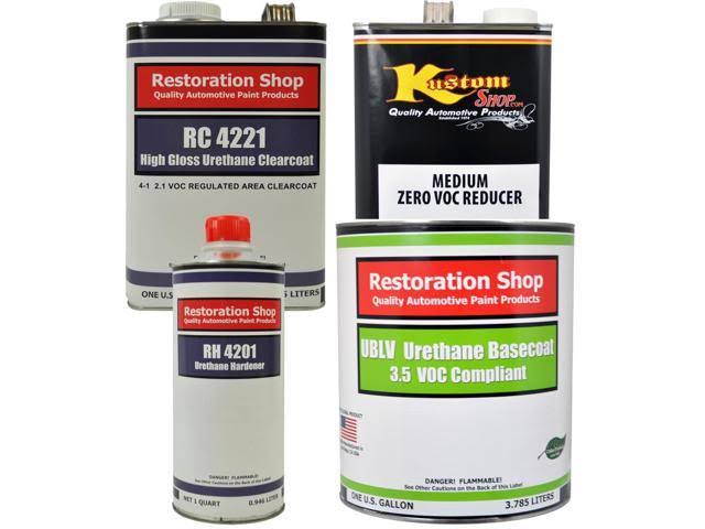 Dark Teal Metallic Low VOC Urethane Basecoat/Clearcoat Car Auto Paint Medium Gallon Kit X6094