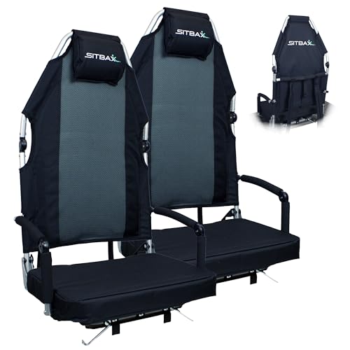 Padded Reclining Stadium Chair with Backpack Straps H7461