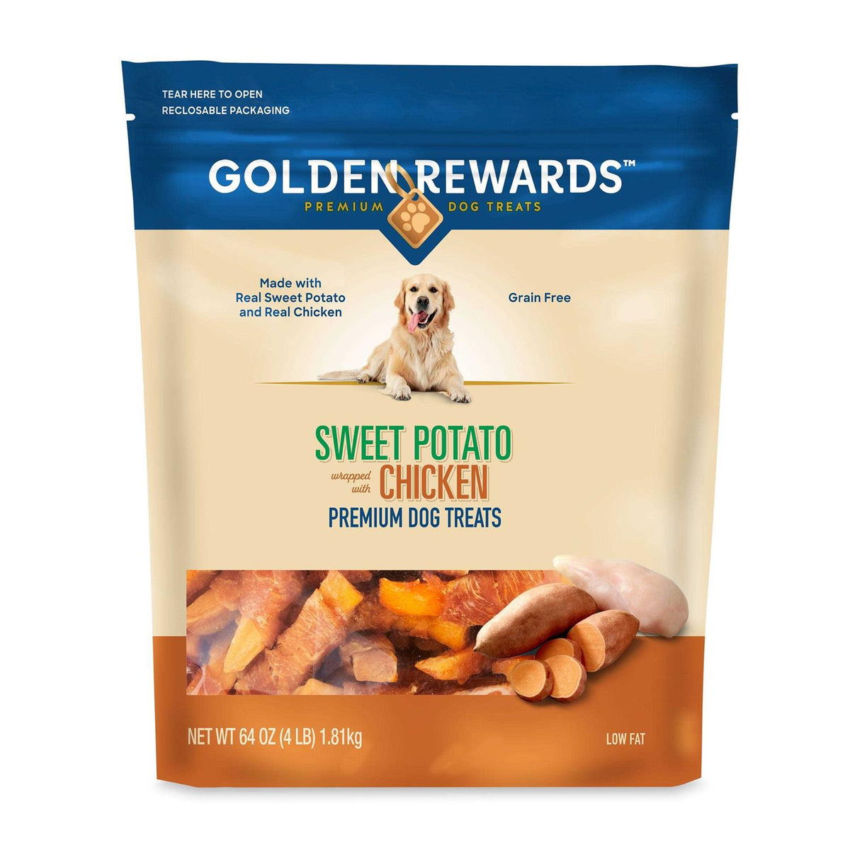 Sweet Potato Wrapped with Chicken Dog Treats J983