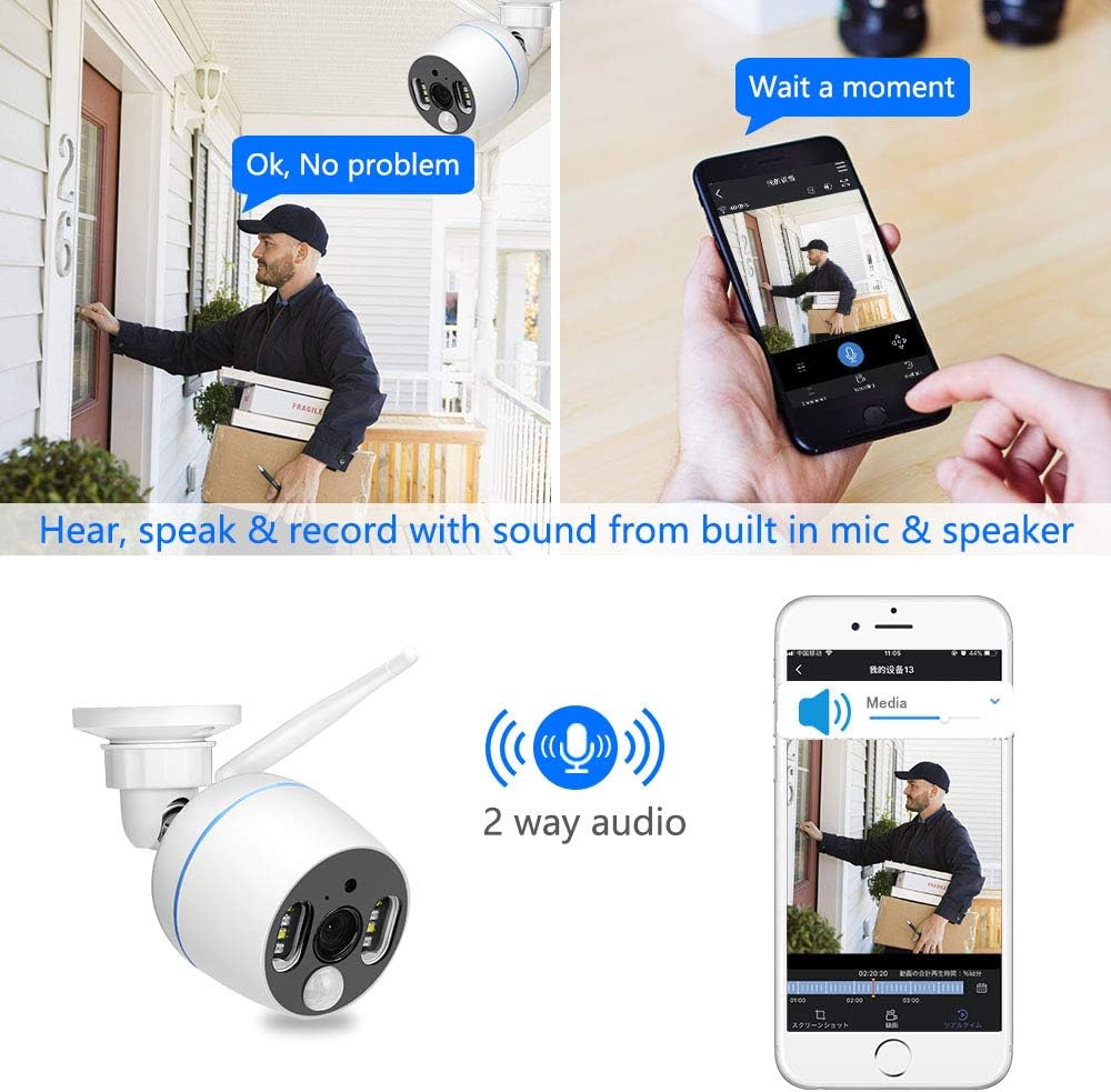 Wireless Security Camera System 8CH 3MP Color Night Vision 2TB Hard Drive I93556