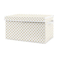 Watercolor Floral Gold Polka Dot Storage Fabric Toy Box T287