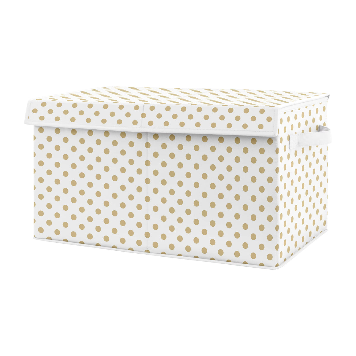 Watercolor Floral Gold Polka Dot Storage Fabric Toy Box T287