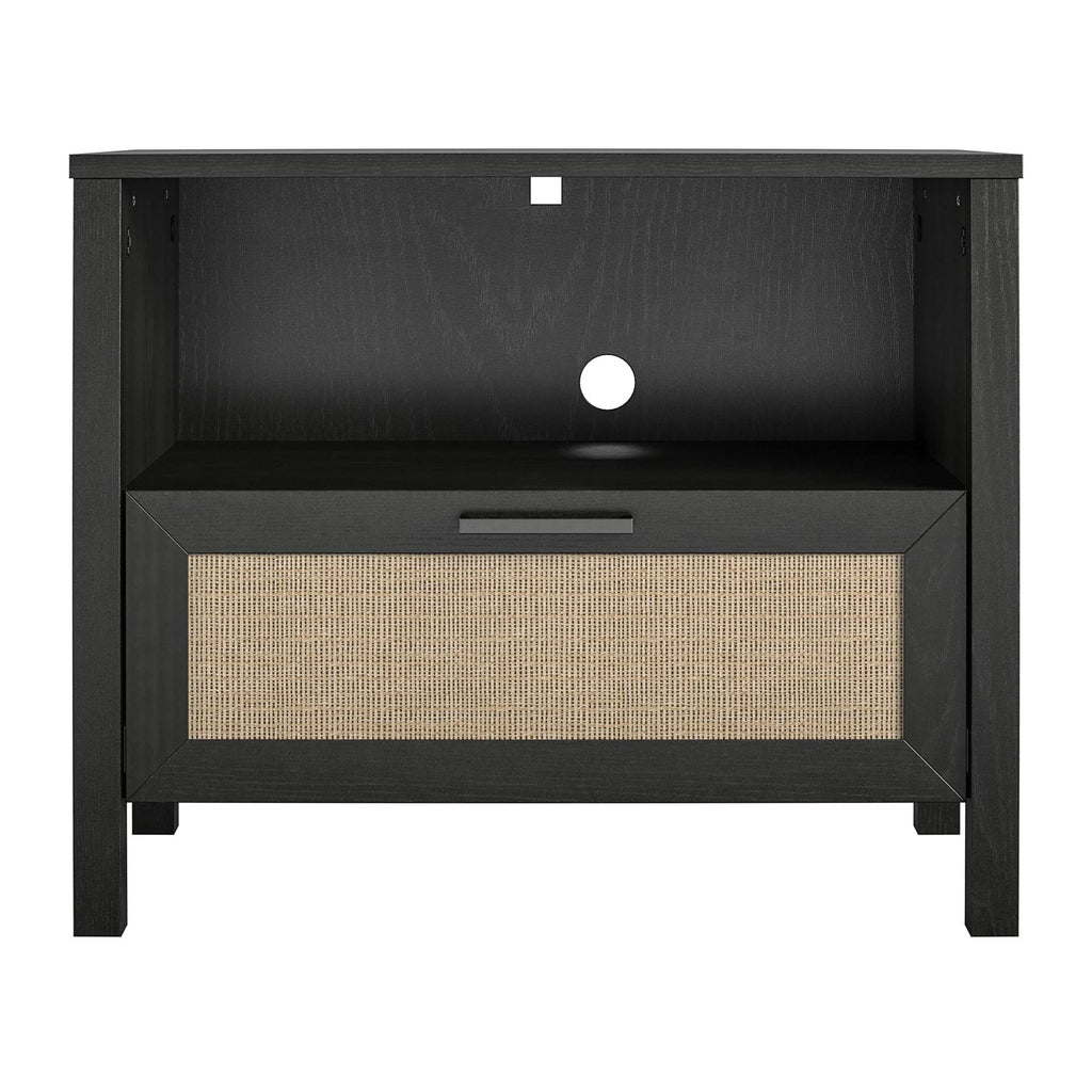 Black 1 Drawer Nightstand B320