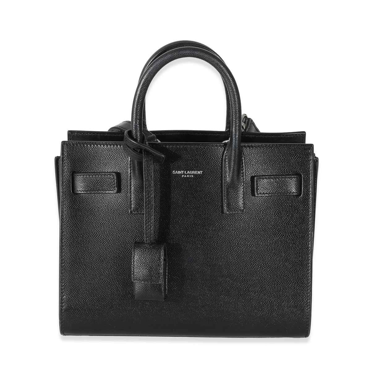Black Grained Leather Nano Sac De Jour P90456