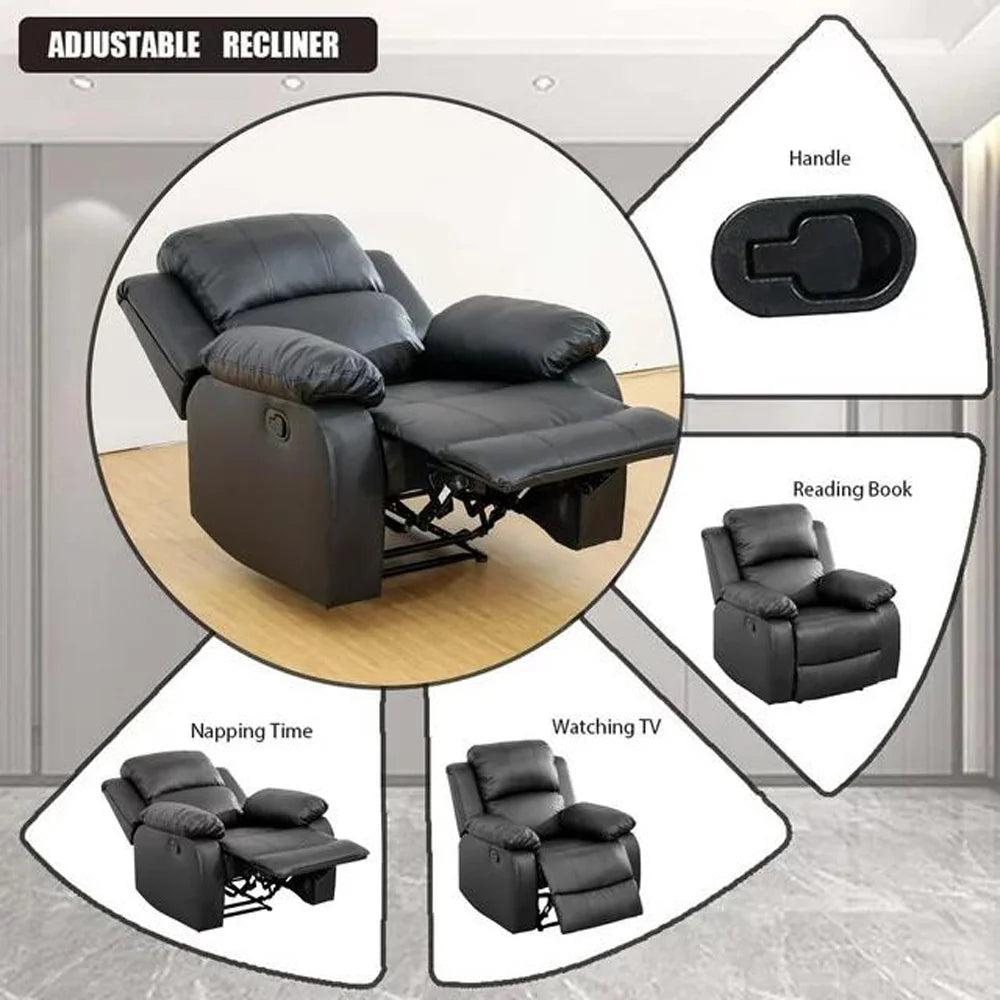 38" Leather Recliner Chair K61079